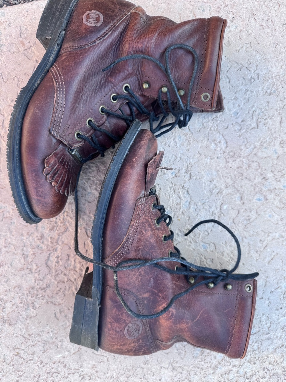 Double H Women’s Sz 8 Roper Lacer 9300 Leather Boots - USA Made
